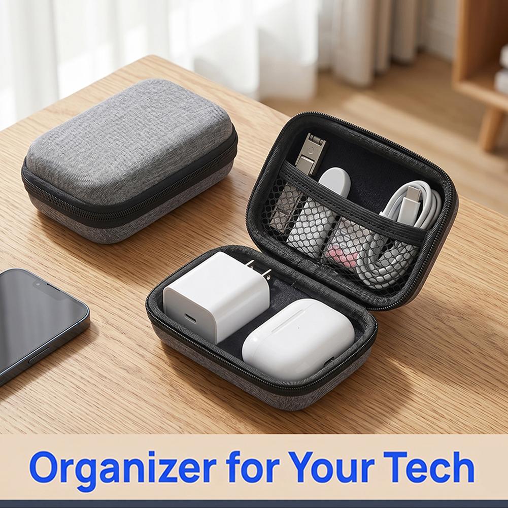 Cable Organizer Bag - İş Kulaklık Çantası Taşınabilir Fermuarlı Kulaklık