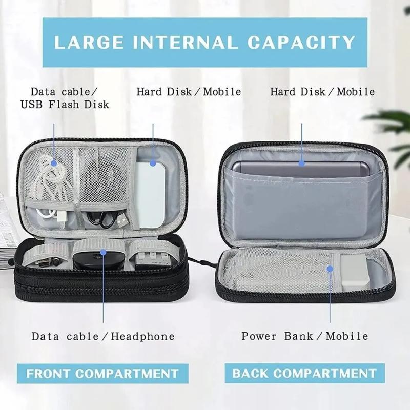 1 adet gri/siyah/pembe/laciver - Cable Organizer Bag incelemesi ve fiyatı