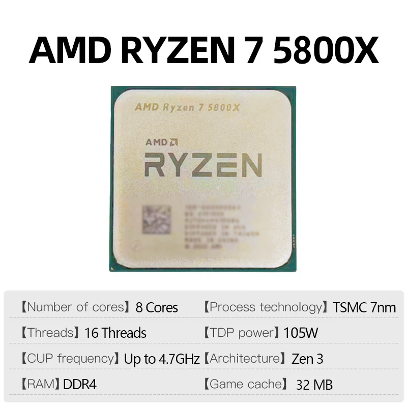 AMD Ryzen 7 5800X R7 8 Çekirde - Amd Cpu Ryzen 7 incelemesi ve fiyatı